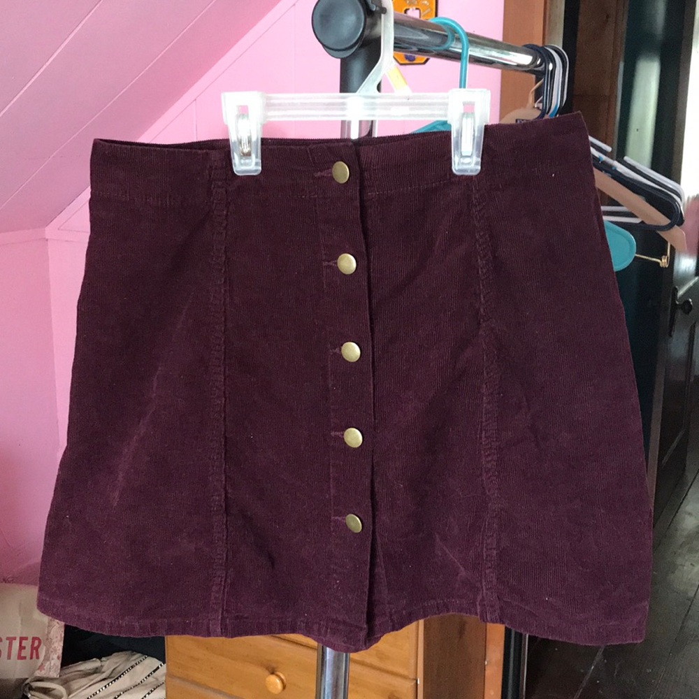 Burgundy skirt